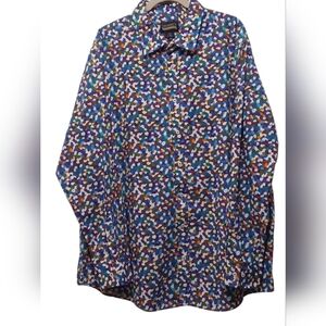 Cremieux -Premium Denim W/Stretch, 2% Spandex, Multi Colored Long Sleeve Shirt